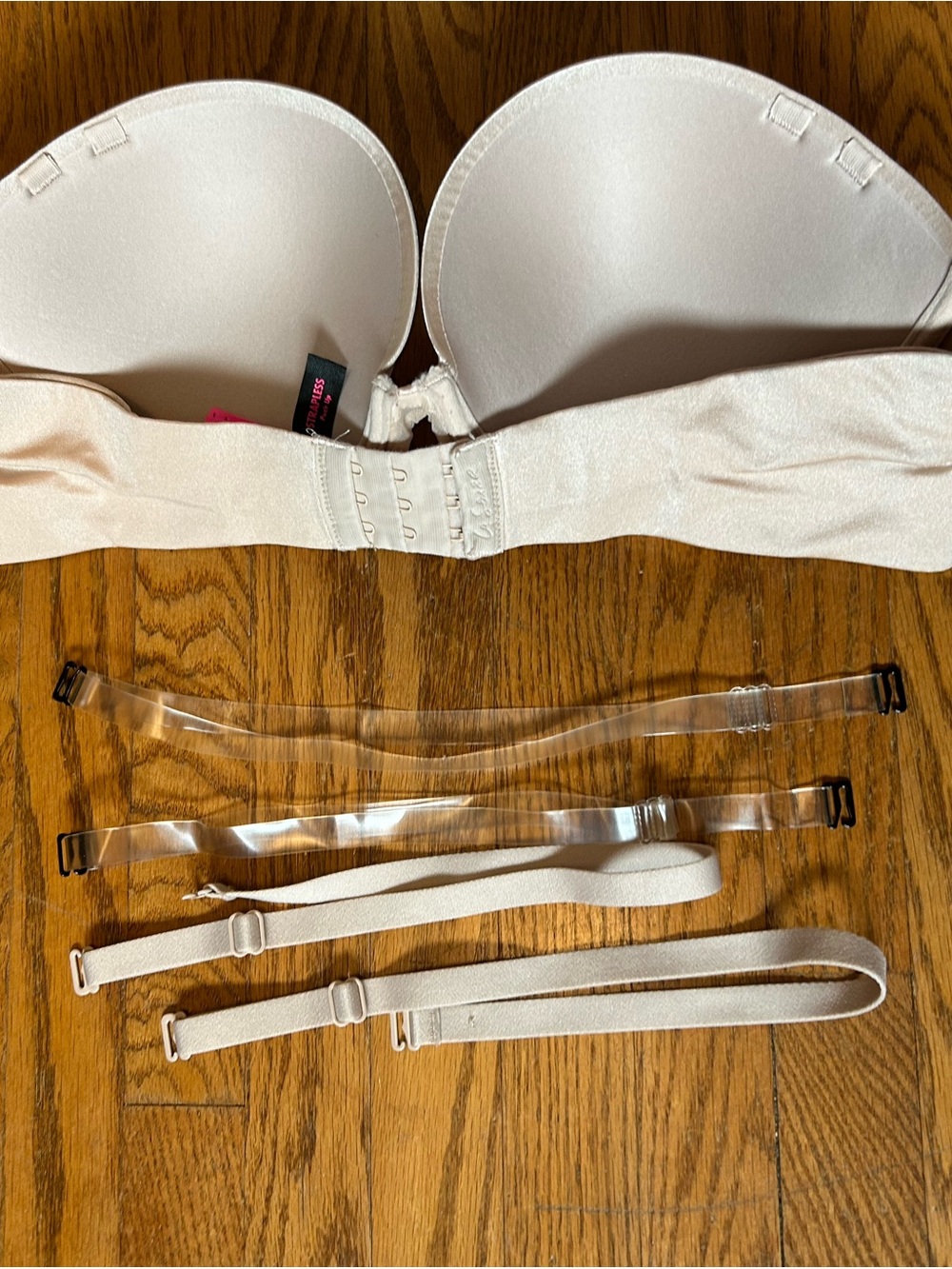 La SENZA 36C Nude Convertible Strapless Bra with Detachable Clear Straps - Picture 2 of 5